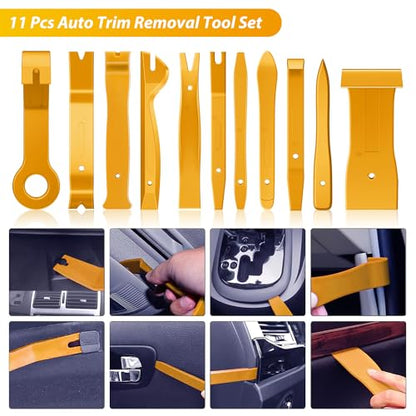 GOOACC 88Pcs Trim Removal Tool Auto Push Pin Bumper Retainer Clip Set - color: 88Pcs Clips Removal Kit Yellow