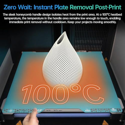 BIQU Cryogrip Pro Glacier for Bambu-Lab H2D/H2S 3D Printer 355x346MM - color: Glacier, size: H2D/H2S