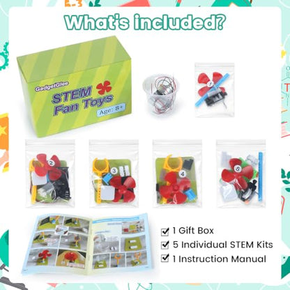5 Ways to Build a Fan, STEM Science Kits, Electric Circuit Experiments