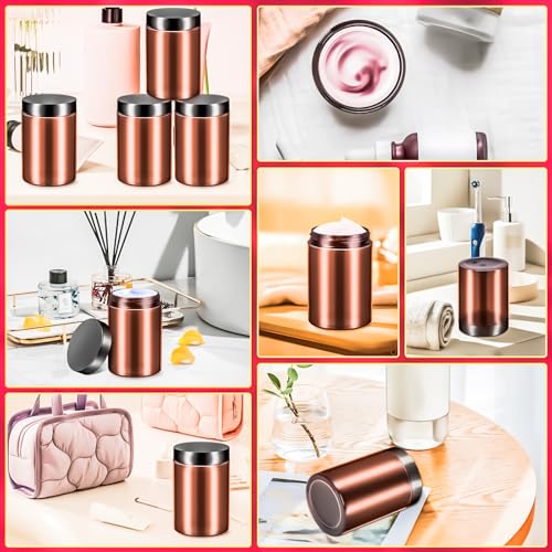 6 Pack 10oz Amber Plastic Jars Round Clear Containers with Lids, 300ml Empty Small Cosmetic Jars Makeup Containers, 10ounce Slime Jar Travel Cosmetic Container for Travel Makeup Beauty Product - color: Amber, size: 10oz-6pack