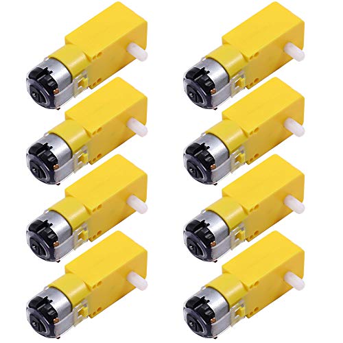 Gebildet 8pcs DC3V-12V DC Geared Motor, for Aircraft Toys/Robotic Body/Four-Wheel Drive Toy Car, Batch Number: Double Axis 1:48 - style: motor