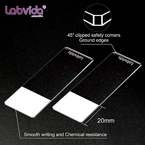 72pcs x 20 Boxes Frosted Microscope Slides, Dim.75mmx25mm, LVQ034WX - color: 1440pcs,White Color Frosted Slides