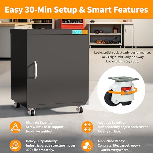 Mobile 3D Printer Stand with Filament Storage & Dehumidifier - color: 3D-LZB