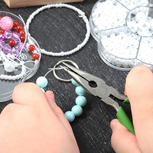 SPEEDWOX Mini Long Nose Pliers 5-1/2 Inches Chain Nose Pliers with Wire Cutter Long Needle Nose Side Cutters Serrated Jaw Precision Jewelry Making Tool for Handcraft Hobby DIY Jewelry Work - style: Long Nose Pliers