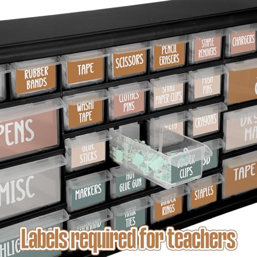 Frienda 84 Pcs 4 Sheet Classroom Toolbox Labels for Teacher,Morandi - style: Morandi