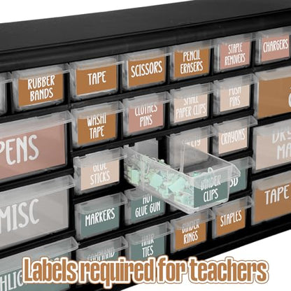Frienda 84 Pcs 4 Sheet Classroom Toolbox Labels for Teacher,Morandi - style: Morandi