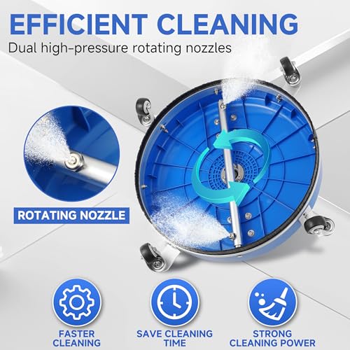 RIDGE WASHER 18’’ Pressure Washer Surface Cleaner with Dual Handle,4500 PSI - size: 18 Inch