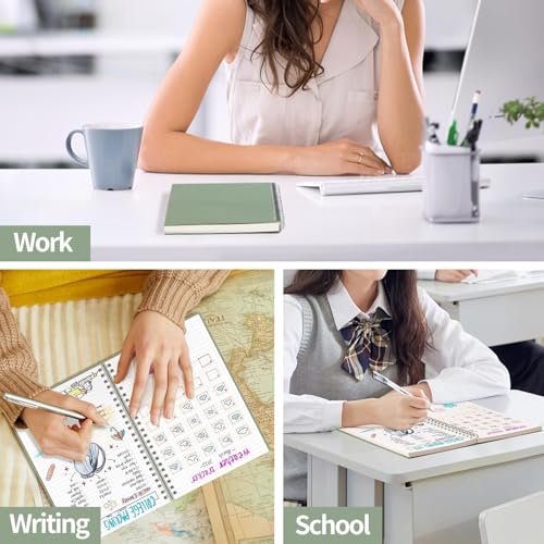 AHGXG Spiral Graph Paper Notebook, 160 Pages, A5 (5.7" x 8.3") - color: Sage Green, style: A5-Graph