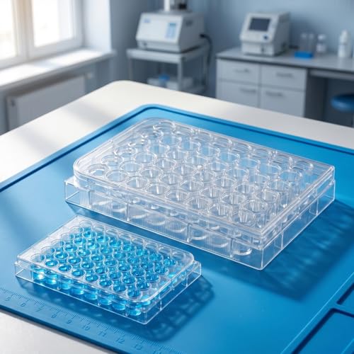 2 Pcs Tissue Culture Microplates Filling Tray, 48 Holes Pill Filler Plates