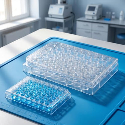 2 Pcs Tissue Culture Microplates Filling Tray, 48 Holes Pill Filler Plates