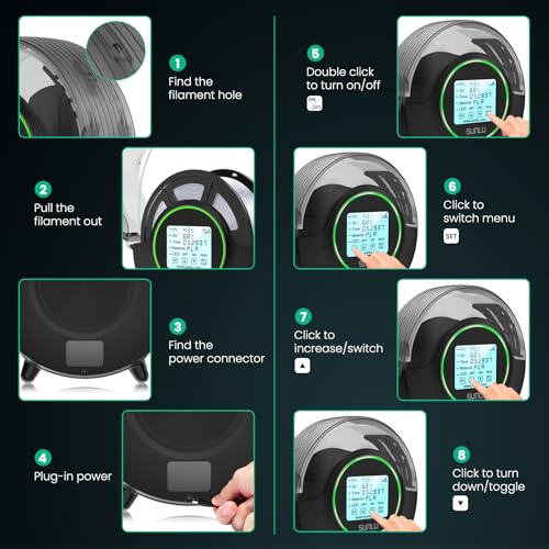 SUNLU S2 Filament Dryer, Black - color: Black
