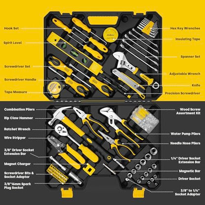 Enventor Tool Set with Molded Storage Case, 231 Pieces - size: Large tool set-231PCS