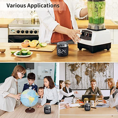 Kitchen Timer, 360 Rotate, Countup/Countdown, LED, Volume - color: Silver