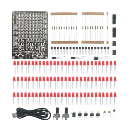 Gikfun LED Chaser Soldering Practice Kit PCB Board 81 LEDs for STEM Electronics School Learning Project DIY EK1974