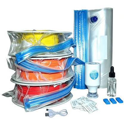 3D Printer Filament Storage Bags Vacuum Sealed Bags Kit, 30 PCS