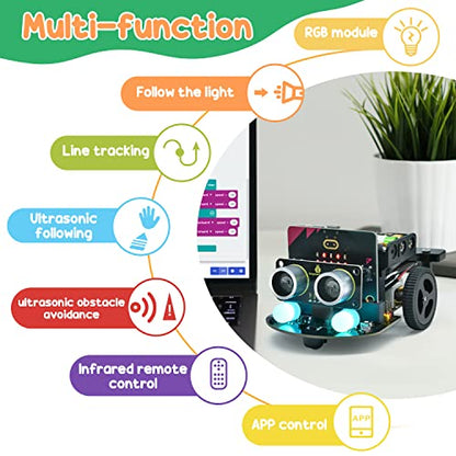 KEYESTUDIO 37 Sensors Starter Kit with Microbit V2 Robot Car
