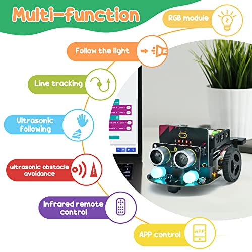 KEYESTUDIO Micro:bit V2 Robot Kit + Microbit V2.2 Board