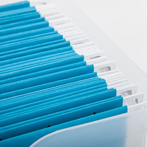 IRIS USA 6-Pack Medium Desktop File Box with Open Lid, Clear - color: Clear, style: Medium Open Top - 6 Pack