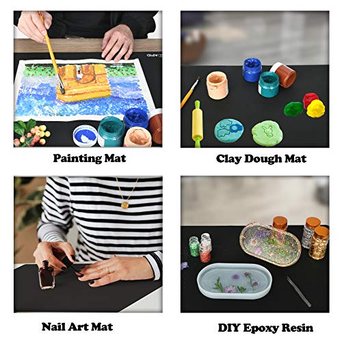 SAPID Extra Large Silicone Mat for Crafts Resin Art Painting 23.6" x 31.4" - color: Black, size: 23.6"×31.4"