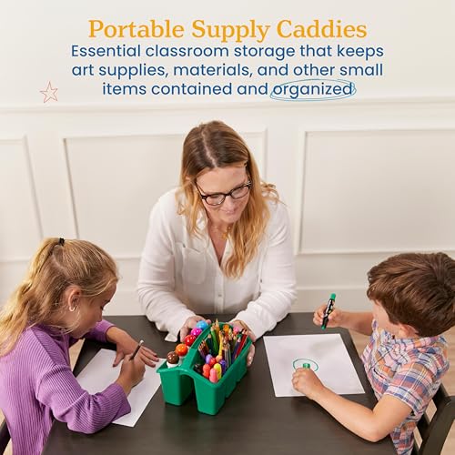 ECR4Kids 4-Compartment Small Storage Caddy Organizer, 6-Pack, Primary