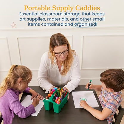 ECR4Kids 4-Compartment Small Storage Caddy Organizer, 6-Pack, Primary
