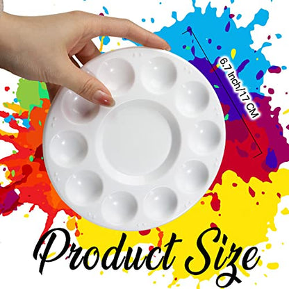 FANDAMEI 20PCS Paint Palette, Paint Tray Palette, Round Paint Trays