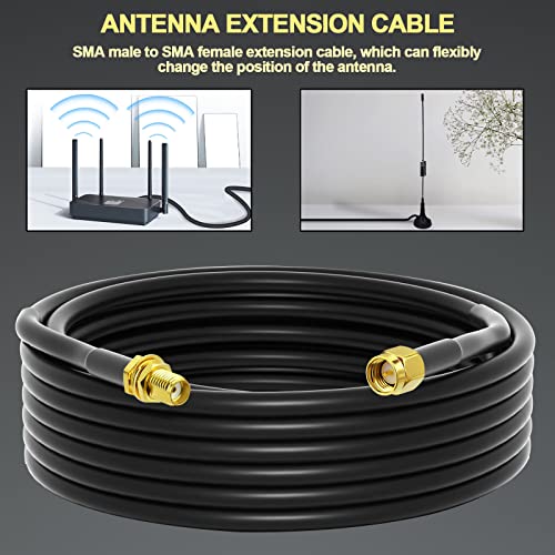 onelinkmore RG58 SMA Male to Female Cable 25Ft, 50 Ohm Low Loss - size: 25FT