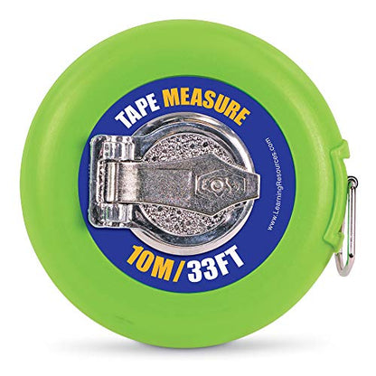 Learning Resources Wind-Up Tape 10 Meters/33 Feet, Early Math Skills, Easy Wind-Up Tape Measure, Construction Play, Ages 5+ (Pack of 2) - size: 10 m (Pack of 2)