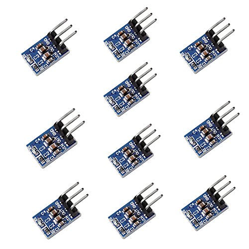 10 Pack 3 Pins AMS1117-3.3 DC 4.75V-12V to 3.3V Voltage Regulator