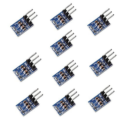 10 Pack 3 Pins AMS1117-3.3 DC 4.75V-12V to 3.3V Voltage Regulator