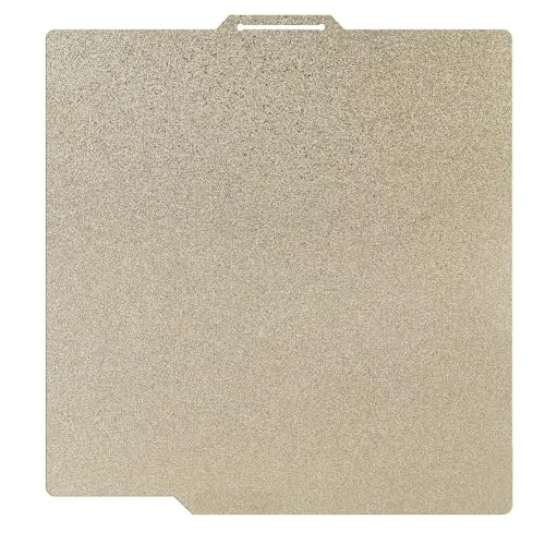 PEI Sheet Double Side Textured for Bambu Lab X1/X1C/P2S/P1P/P1S/A1 Carbon, 257x257 mm Gold Spring Steel Flexible Magnetic Build Plate, High-Temp Heated Bed Platform, 3D Printer Accessories - color: Gold