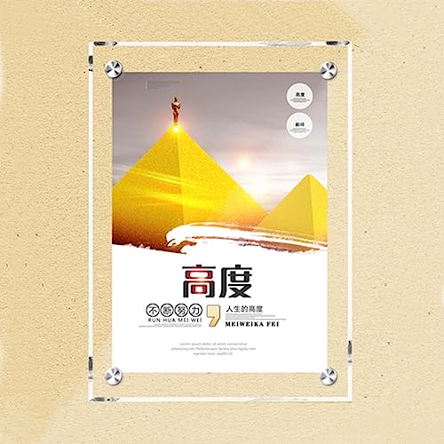 Sign Standoff Screws, 8 PCS Golden 0.75 X 1.2 in Wall Standoff Sign Holders Screws for Hanging Acrylic Picture Frame. (Gold, 0.75 X 1.2 in)