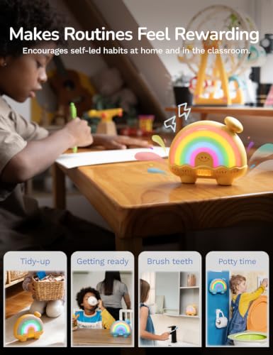 Timer Pal, Rainbow Visual Timer for Kids/Adults, 0-99 Minutes Light Timer - color: Yellow