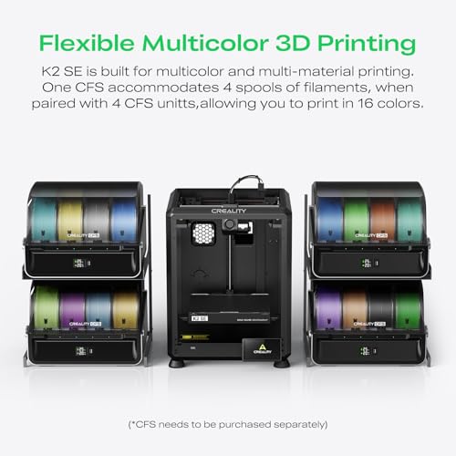Creality K2 SE 3D Printer Bundle with 74Pcs 3D Printing Tool Wrap Kit