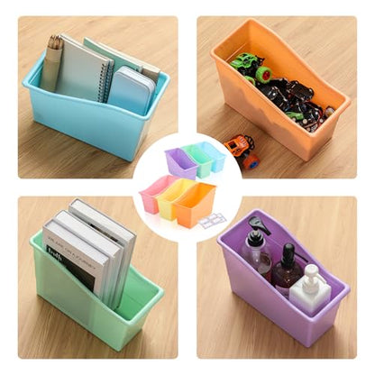 Blosssound Book Bins for Classroom Library, 6 Set, Pastel - color: Pastel