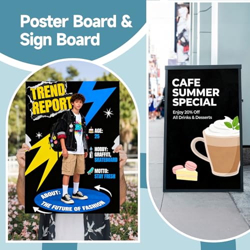 4 Pack Foam Board 30"x40", 0.23 Inch Thickness Poster Board, Black - color: Black, size: 30X40