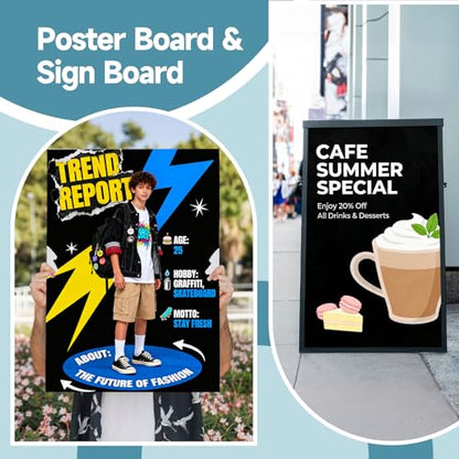 4 Pack Foam Board 30"x40", 0.23 Inch Thickness Poster Board, Black - color: Black, size: 30X40