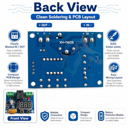 12V–36V DC Low Voltage Cutoff Module, Programmable Battery Voltage Protector with LED Display, Low Voltage Disconnect Switch for 12V/24V/36V Solar, RV, Car, Boat Battery Systems, 2 Pack