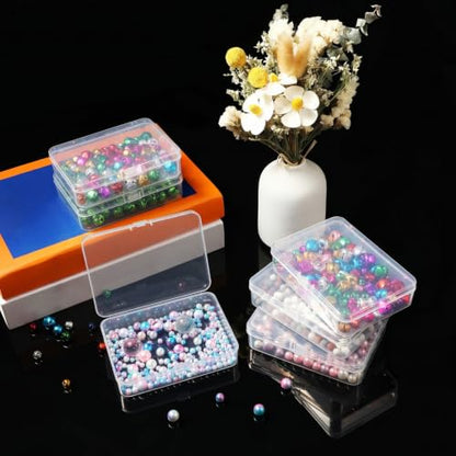 Jetec 18 Pieces Small Clear Plastic Storage Box, 2.5 x 1.7 x 0.8 Inch - size: 2.5 x 1.7 x 0.8 Inch