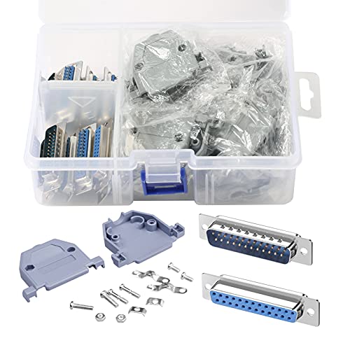 DB25 10 Sets Solder Connector 25PIN RS232 Terminal Adapter - style: DB25