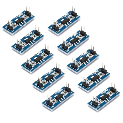 10Pcs AMS1117-3.3V Power Supply Module, DC 4.5V–7V to 3.3V Linear Voltage Regulator Board, 1A Output LDO Converter for arduino, MCU, DIY Electronics
