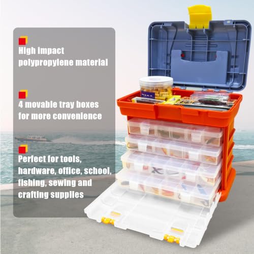 Torin Portable Tool Box, Small Parts Organizer with Drawers, tackle box - size: 11 inches