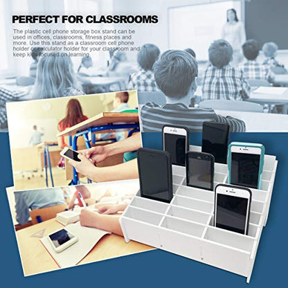 Pixiss Classroom Cell Phone Storage Cubby and Calculator Storage Caddy Box - 24 Slots Cell Phone Holder