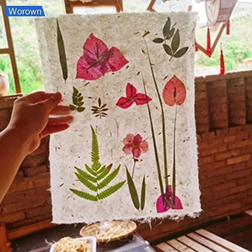 Worown A4 Wooden Paper Making Screen Kit, Paper Making Frames, Mould and Deckle for DIY Crafts (12 x 8 Inch) - size: A4