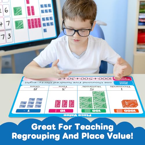 Giant Magnetic Place Value Chart Base Ten Blocks Math Manipulatives