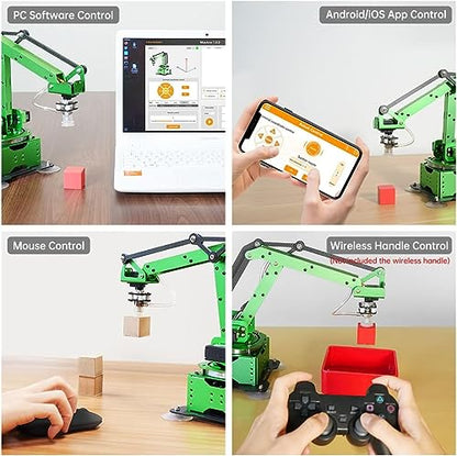 LewanSoul Robotic Arm Kit, MaxArm for Arduino Python Programming ESP32 Open Source Smart Robot Arm with Bus Servo, Suction Nozzle, WiFi Bluetooth Connection, STEM Science Education, Starter Kit