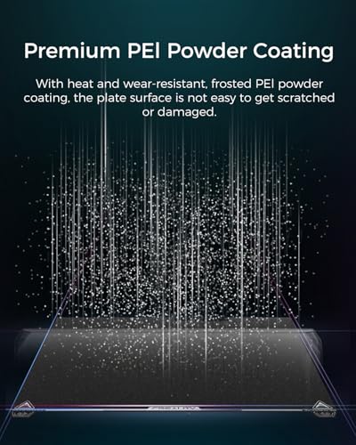 Creality Official K2 Plus Build Plate, 370x370mm Textured PEI Sheet Magnetic Flexible Removable Spring Steel Printing Plate 3D Printer Bed Plate (Without Magnetic Base) - color: Textured Black, size: K2 Plus