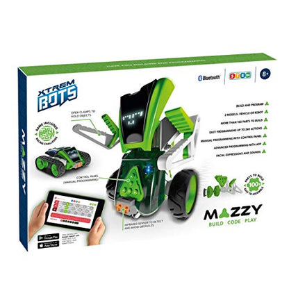 Play Visions Buildable & Programmable Toy Robot Kit for Kids - Bring Mazzy to Life - Create an Interactive Android or Rover Vehicle Model - Great Educational STEM Learning Toy - Ages 8+