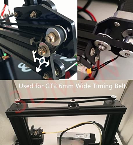 3Dman GT2 20 Toothless Bore 5mm Aluminum Timing Belt Idler Pulley for 6mm Width 3D Printers (10pcs) - color: 20Toothless 5mm Bore