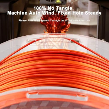 AMOLEN Silk PLA Gradient 3D Printing Filament, 1KG Spool 1.75mm Silk Shiny Red Gold Gradient Printer Filament 2.2lb Brighter New Version, Compatible with 3D Printer and 3D Pen - color: Silk Gradient Red Gold (Brighter Version)